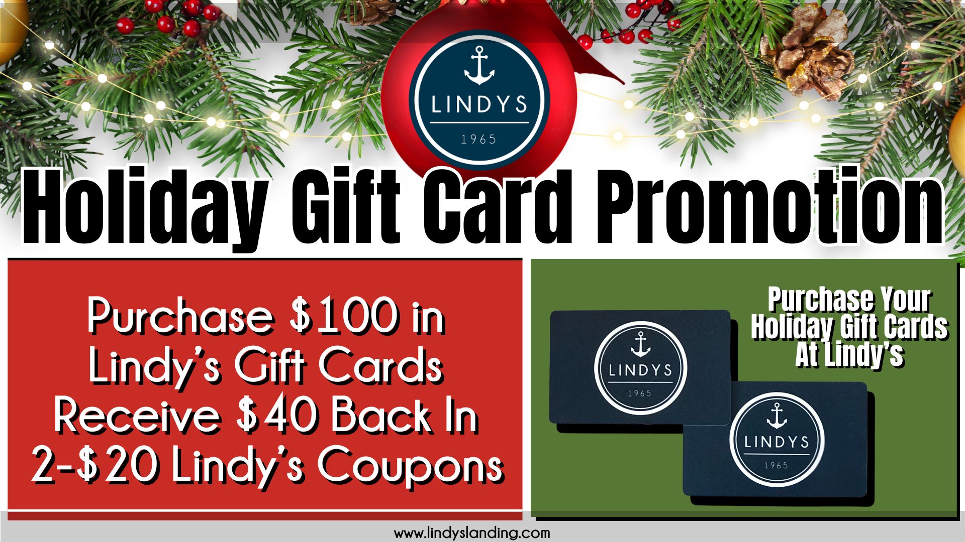 Lindys Holiday Gift Card Promotion